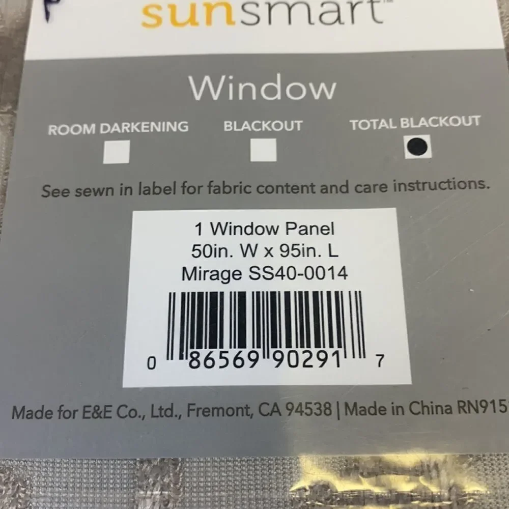 SunSmart Mirage Total‎ Blackout Knitted Jacquard Damask Room Blackout Curtains